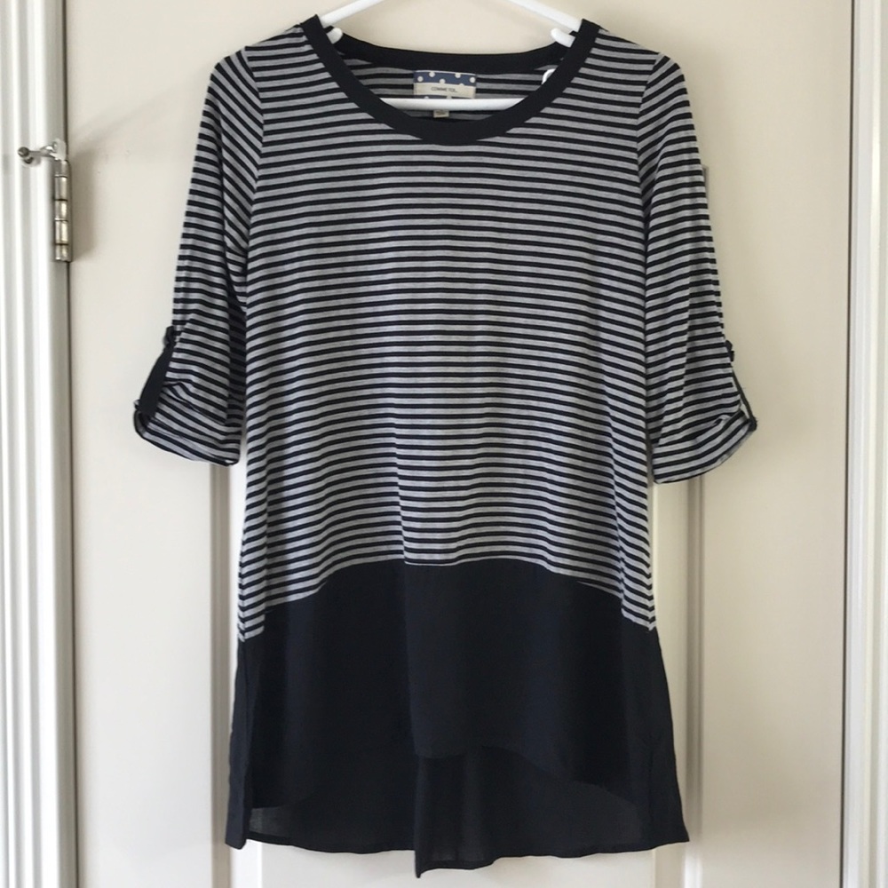 Black/Gray striped top